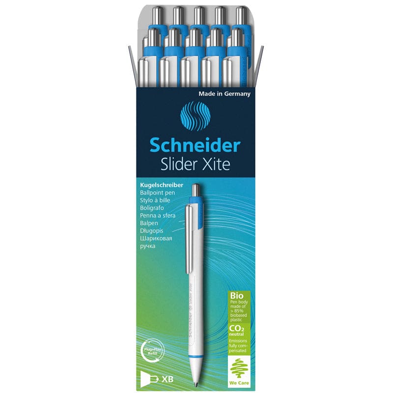 Schneider Slidr Xite Pen Blck 10/Bx Environmental Retractable Ballpoint - Pens - Schneider