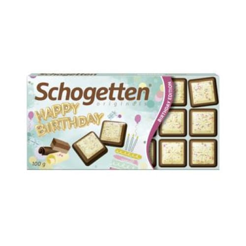 Schogetten Happy Birthday Limited Edition Chocolate Cubes 3.5 oz (100 g) - Schogetten