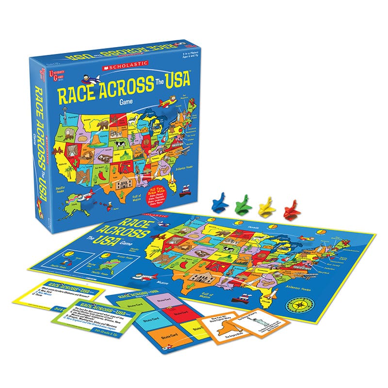 Scholastic Race Across The Usa Game (Pack of 2) - Social Studies - University Games