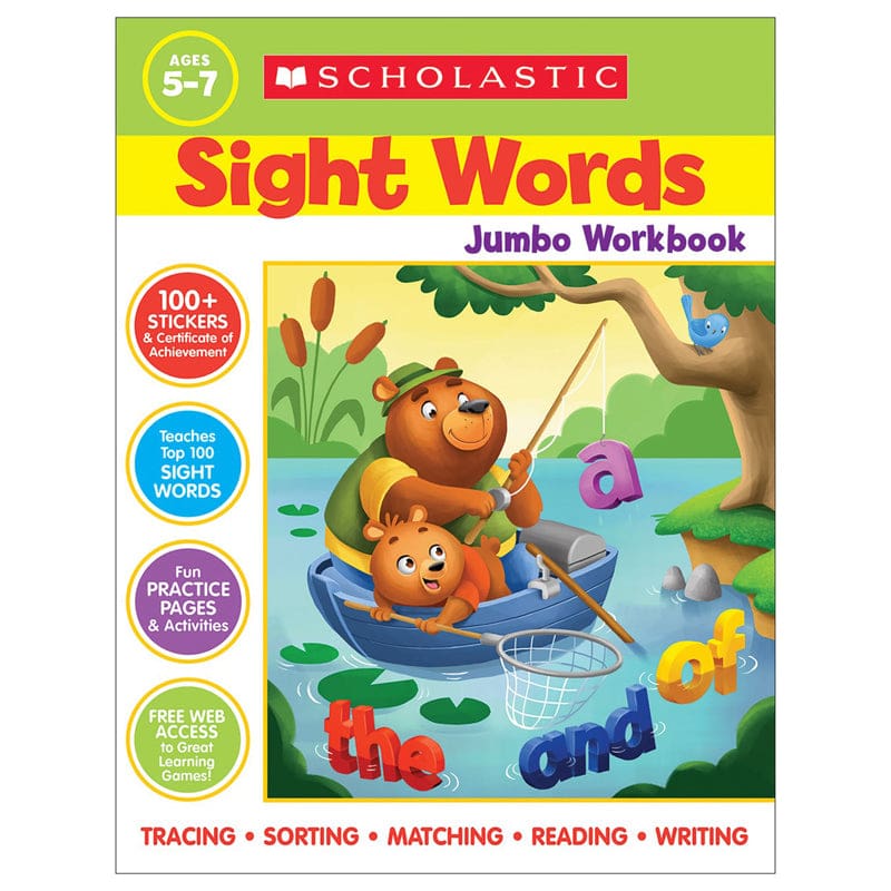 Scholastic Sight Words Jumbo Workbk (Pack of 6) - Sight Words - Scholastic Teaching Resources