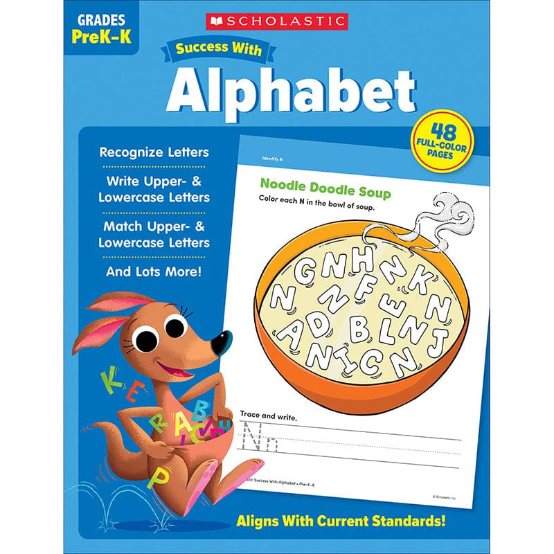 Scholastic Success With Alphabet (Pack of 8) - Letter Recognition - Scholastic Teaching Resources