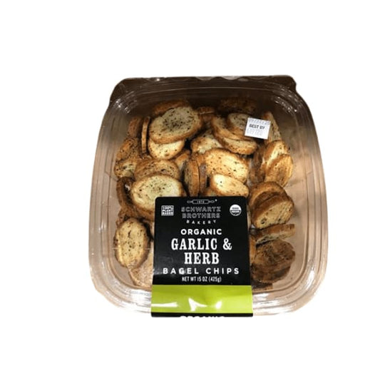 Schwartz Brothers Organic Garlic & Herb Bagel Chips, 15 oz. - ShelHealth.Com