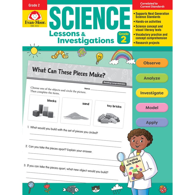 Science Lssns & Investigations Gr 2 - Activity Books & Kits - Evan-moor