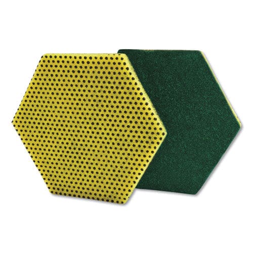 Scotch-Brite Dual Purpose Scour Pad 5 X 5 Green/yellow 15/carton - Janitorial & Sanitation - Scotch-Brite™