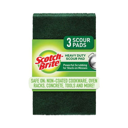 Scotch-Brite Heavy-duty Scour Pad 3.8 X 6 Green 10/carton - Janitorial & Sanitation - Scotch-Brite®
