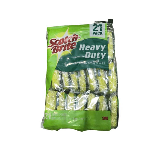 Scotch-Brite Heavy Duty Scrub Sponge, 21 Sponges Total - ShelHealth.Com