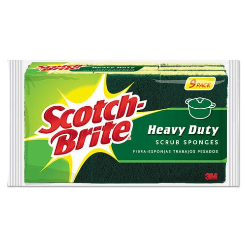 Scotch-Brite Heavy-duty Scrub Sponge 4.5 X 2.7 0.6 Thick Yellow/green 3/pack - Janitorial & Sanitation - Scotch-Brite®