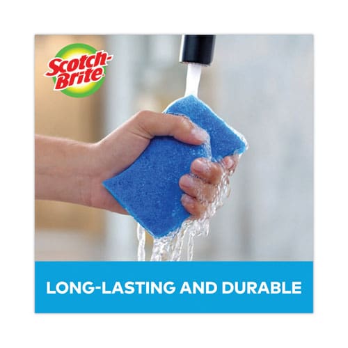 Scotch-Brite Non-scratch Multi-purpose Scrub Sponge 4.4 X 2.6 0.8 Thick Blue 3/pack - Janitorial & Sanitation - Scotch-Brite®