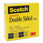 Scotch Double-sided Tape With Dispenser 1 Core 0.5 X 75 Ft Clear 6/pack - Office - Scotch®