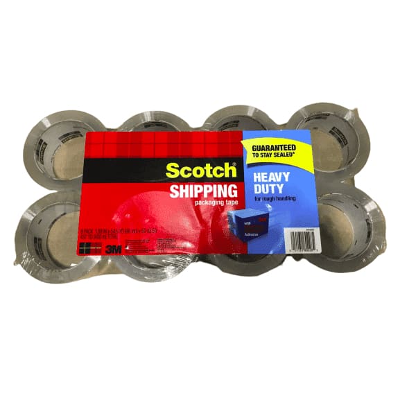 Scotch Heavy Duty Shipping Packaging Tape, 1.88 Inches x 54.6 Yards, 8 Rolls (3850-8), 436YD (400 m) - ShelHealth.Com