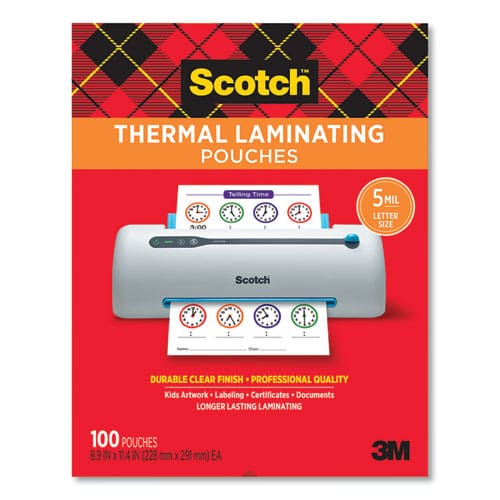 Scotch Laminating Pouches 5 Mil 2.25 X 4.25 Gloss Clear 10/pack - Technology - Scotch™