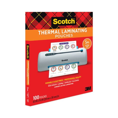 Scotch Laminating Pouches 5 Mil 9 X 11.5 Gloss Clear 100/pack - Technology - Scotch™