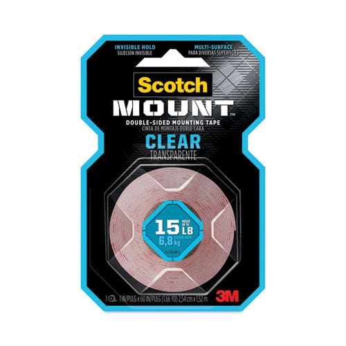 Scotch Permanent Clear Mounting Tape Holds Up To 15 Lbs 1 X 60 Clear - School Supplies - Scotch®