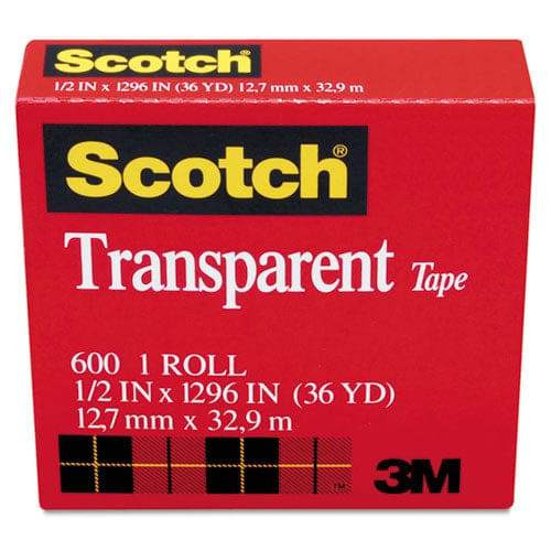 Scotch Transparent Tape 1 Core 0.5 X 36 Yds Transparent - School Supplies - Scotch®