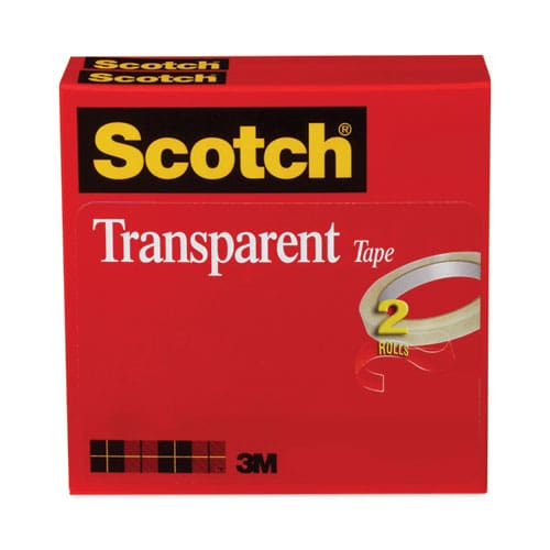 Scotch Transparent Tape 3 Core 0.5 X 72 Yds Transparent 2/pack - School Supplies - Scotch®