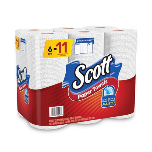 Scott Choose-a-size Mega Kitchen Roll Paper Towels 1-ply 102/roll 6 Rolls/pack 4 Packs/carton - School Supplies - Scott®