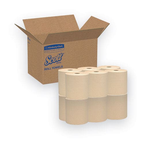 Scott Essential Hard Roll Towels For Business 1.5 Core 8 X 800 Ft Natural 12 Rolls/carton - Janitorial & Sanitation - Scott®