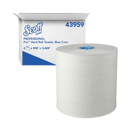 Scott Pro Hard Roll Paper Towels With Absorbency Pockets For Scott Pro Dispenser Blue Core Only 7.5 X 900 Ft 6 Rolls/carton - Janitorial &