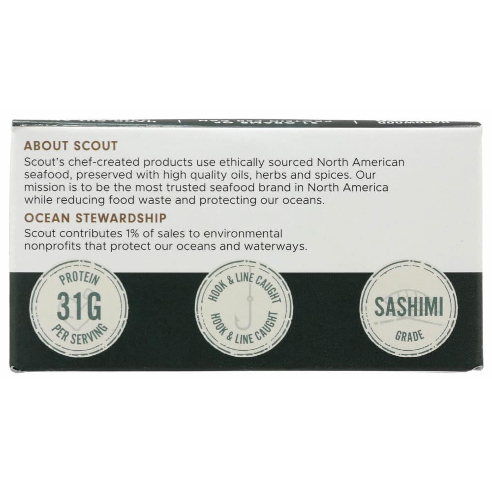 SCOUT Grocery > Pantry > Meat Poultry & Seafood SCOUT Smoked Wild Albacore Tuna, 5.3 oz