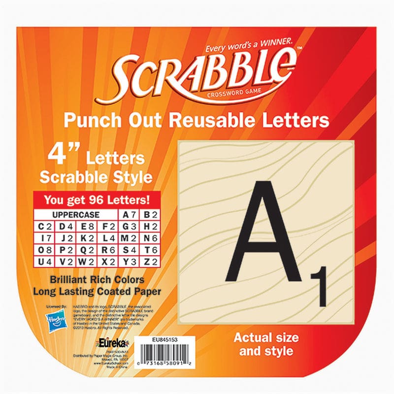 Scrabble Letters Deco Letters (Pack of 6) - Letters - Eureka