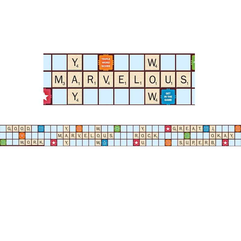 Scrabble Letters Extra Wide Die Cut Deco Trim (Pack of 10) - Border/Trimmer - Eureka