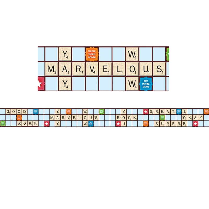 Scrabble Letters Extra Wide Die Cut Deco Trim (Pack of 10) - Border/Trimmer - Eureka