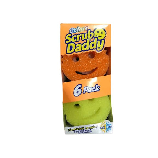 Scrub Daddy Scrub Daddy Colors Flextexture Scrubber, 6 pack
