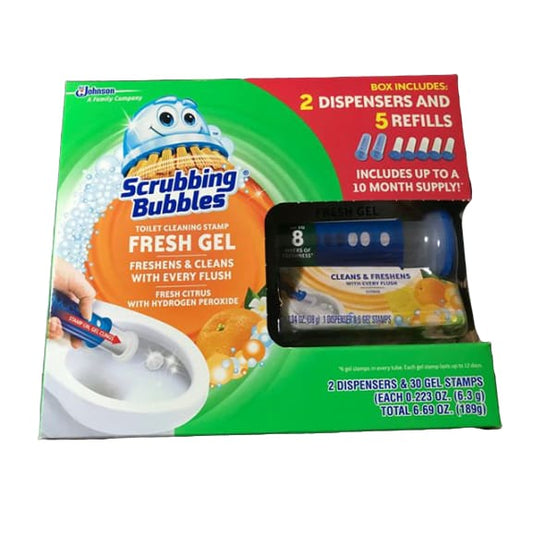 Scrubbing Bubbles Fresh Citrus Toilet Cleaning Stamps and Gel - ShelHealth.Com