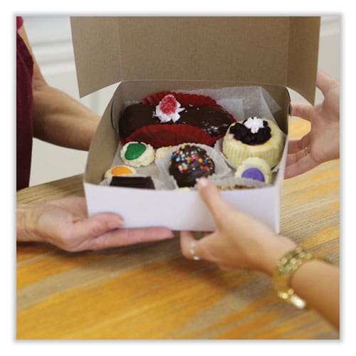 SCT Bakery Boxes 9 X 9 X 2.5 White Paper 250/carton - Food Service - SCT®