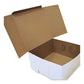 SCT White One-piece Non-window Bakery Boxes 12 X 12 X 6 White/kraft Paper 50/bundle - Food Service - SCT®