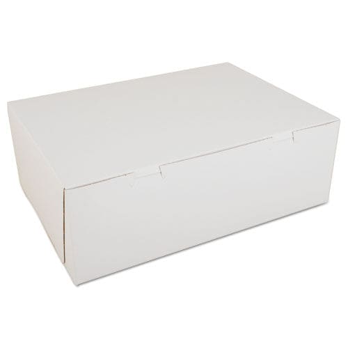 SCT White One-piece Non-window Bakery Boxes 14.5 X 10.5 X 5 White Paper 100/carton - Food Service - SCT®