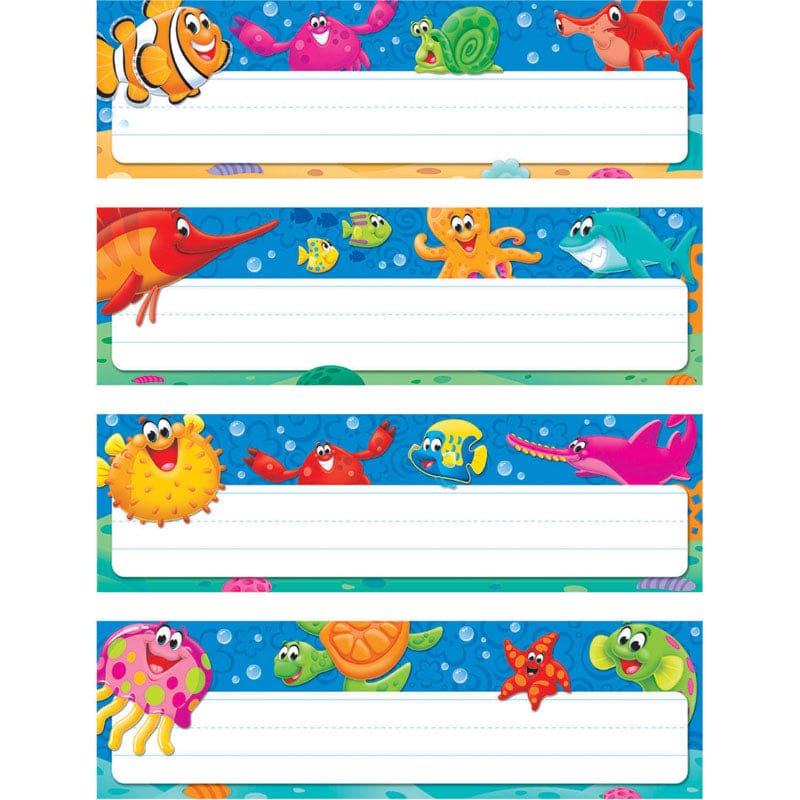 Sea Buddies Desk Toppers Name Plates Variety Pack (Pack of 10) - Name Plates - Trend Enterprises Inc.
