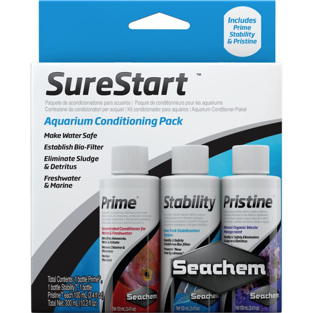 Seachem Laboratories SureStart Aquarium Conditioning Pack 1ea-3 pk - Pet Supplies - Seachem