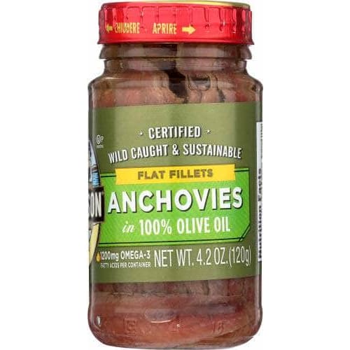 SEASONS SEASONS Anchovy Glass Jar, 4.2 oz