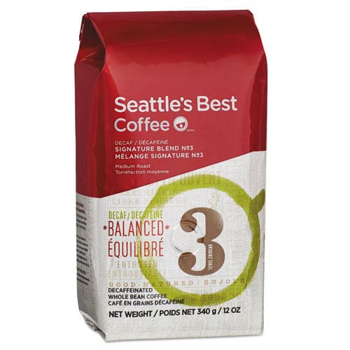 Seattle’s Best Level 3 Whole Bean Coffee Decaffeinated 12 Oz Pack 6/carton - Food Service - Seattle’s Best™
