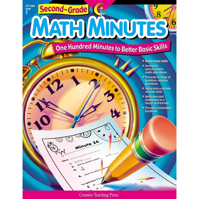Second-Gr Math Minutes (Pack of 2) - Activity Books - Creative Teaching Press