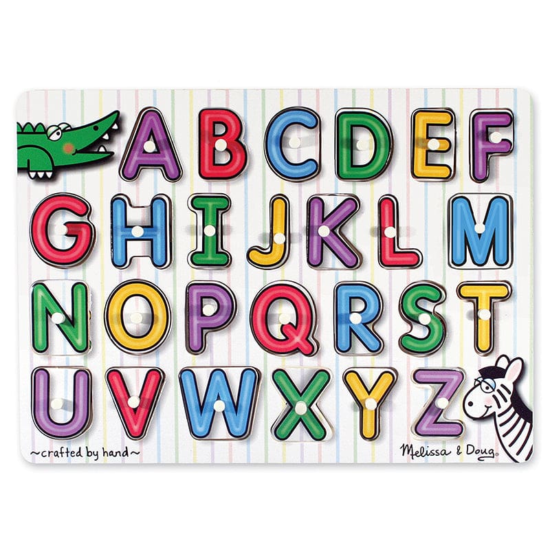 See-Inside Alphabet Peg Puzzle (Pack of 6) - Knob Puzzles - Melissa & Doug