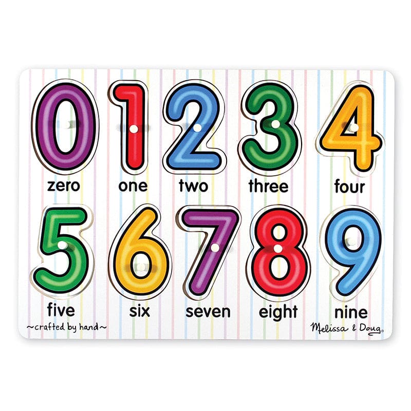 See-Inside Numbers Peg Puzzle (Pack of 6) - Knob Puzzles - Melissa & Doug