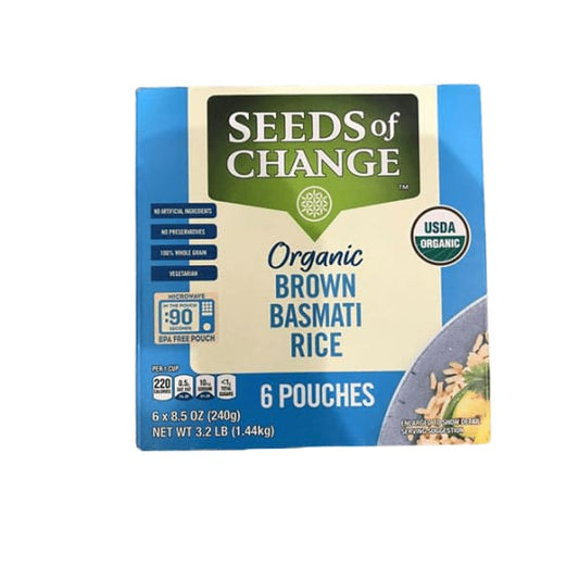 SEEDS OF CHANGE Organic Brown Basmati Rice 8.5 Ounce (Pack of 6) - ShelHealth.Com