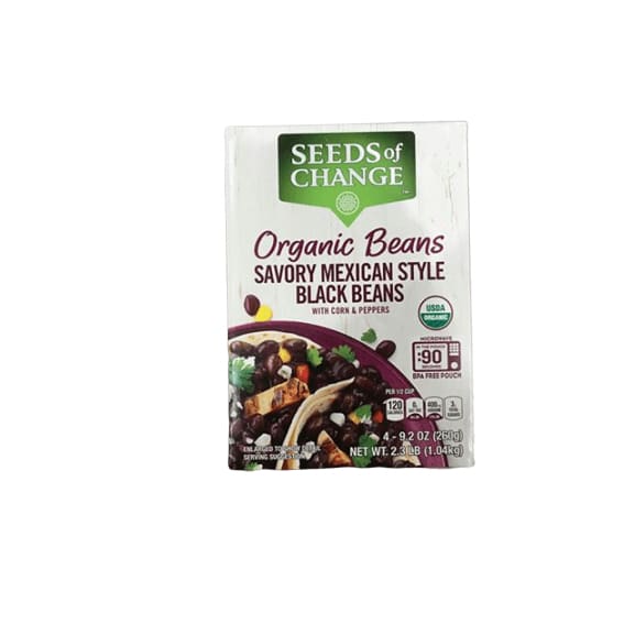 Seeds Of Change Organic Mexican Black Beans, 4 x 9.2 Oz - ShelHealth.Com