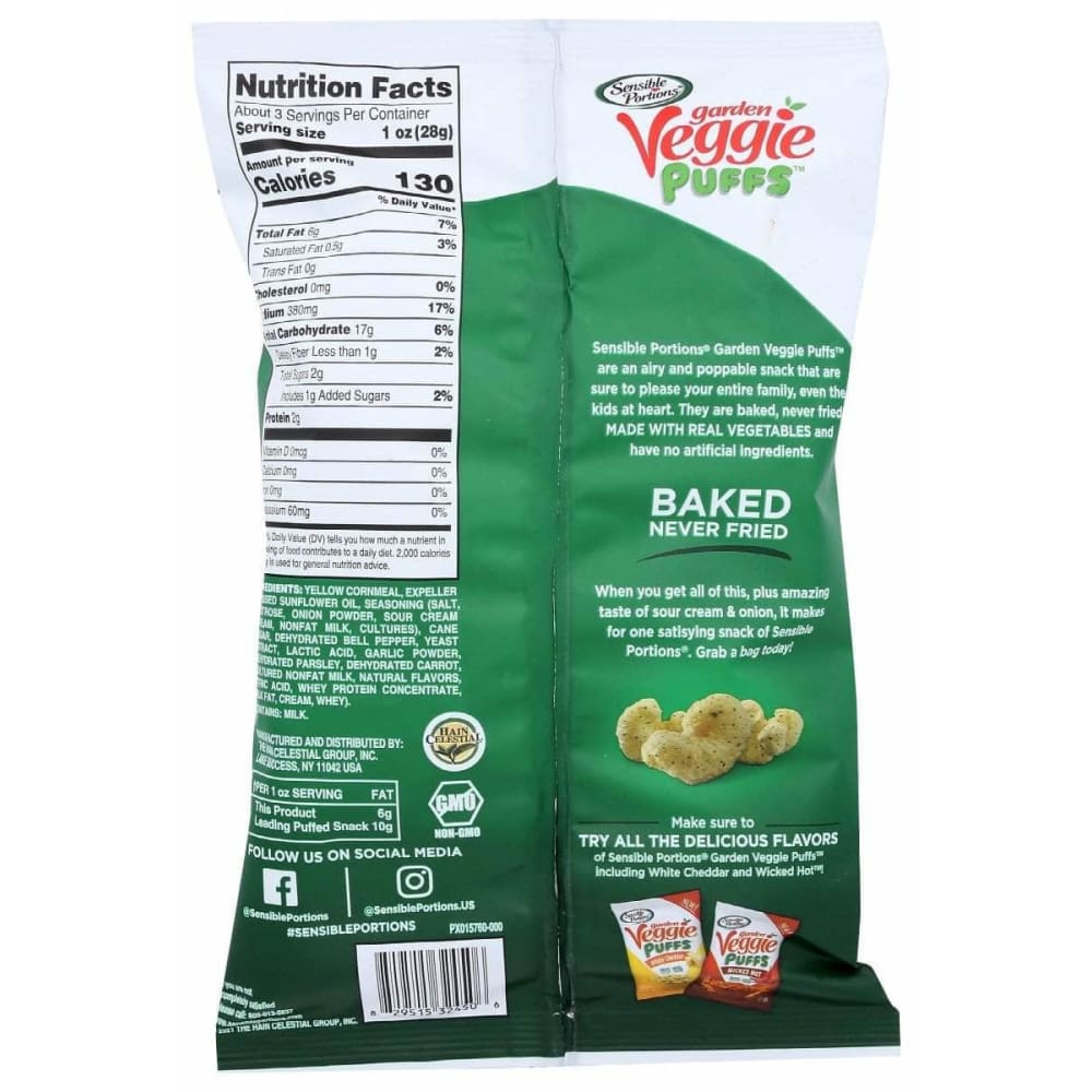 SENSIBLE PORTIONS Sensible Portions Puffs Veggie Sour Cream, 3 Oz