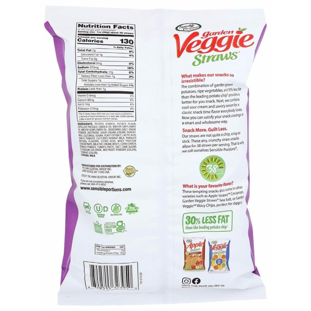 SENSIBLE PORTIONS Sensible Portions Straw Veg Sour Crm Onion, 6 Oz