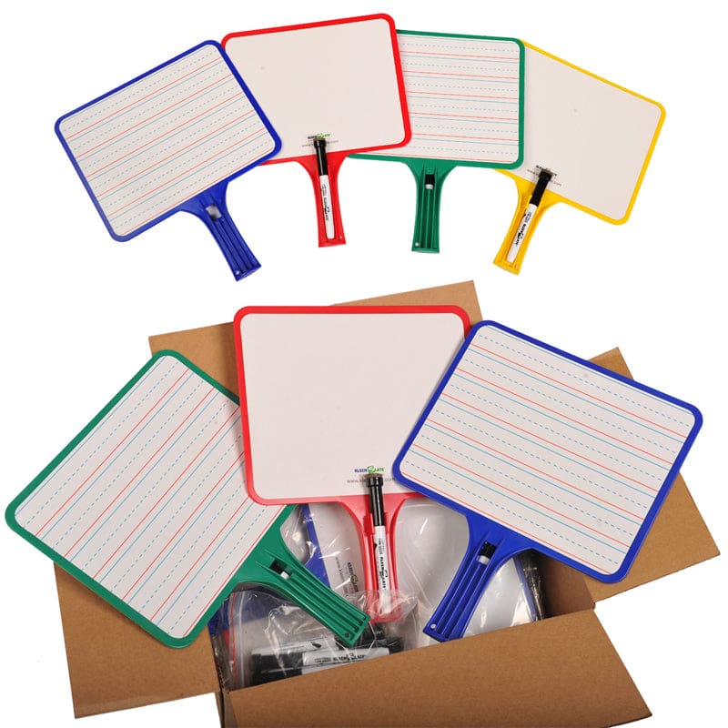 Set Of 10 Blank/Lined Paddles Dry Erase - Dry Erase Boards - Kleenslate Concepts Lp