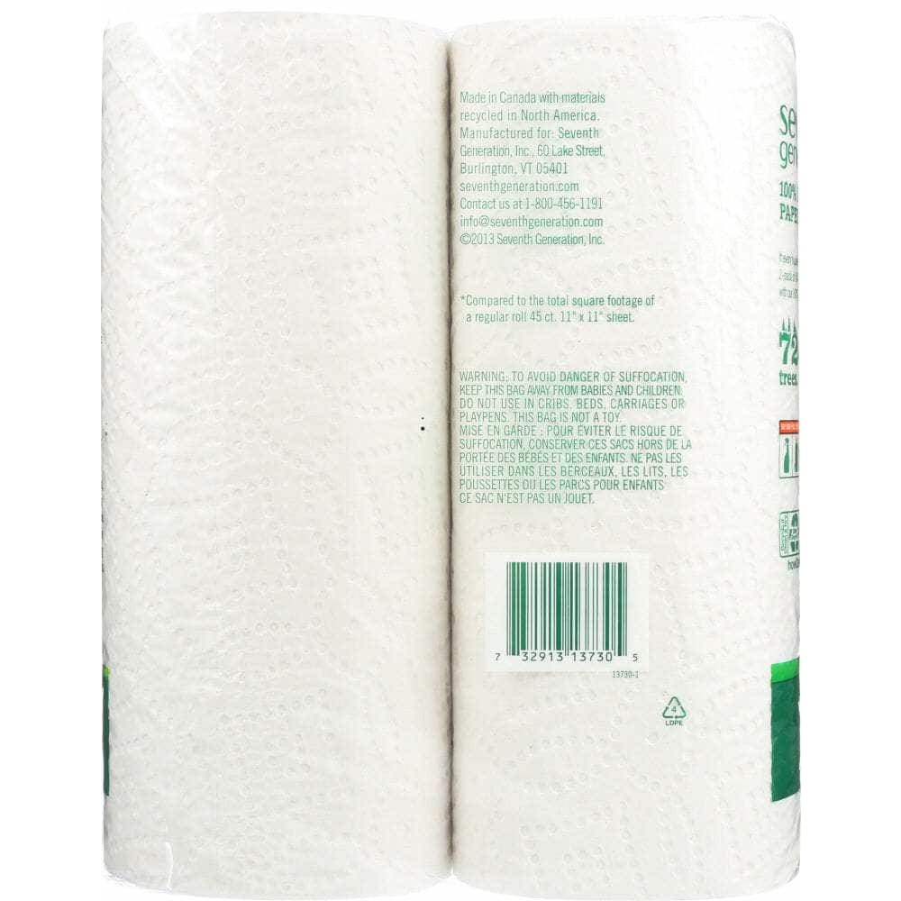 SEVENTH GENERATION Household Products > PAPER TOWELS SEVENTH GENERATION: 100% Recycled Paper Towels 2 Rolls, 1 ea