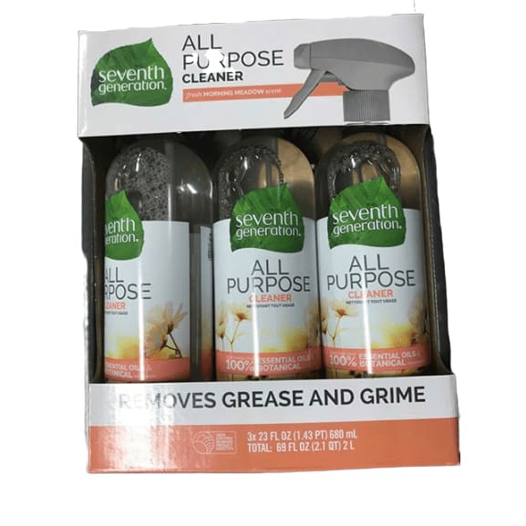 Seventh Generation All Purpose Cleaner, Morning Meadow scent, 23 fl oz (Pack of 3) ShelHealth