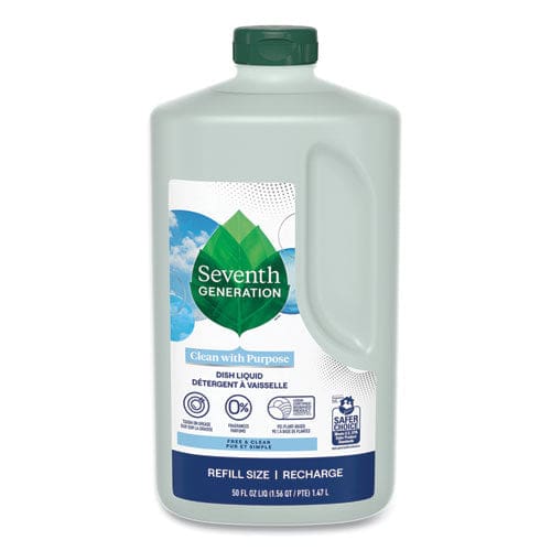 Seventh Generation Natural Dishwashing Liquid Free And Clear 50 Oz Bottle 3/carton - Janitorial & Sanitation - Seventh Generation®