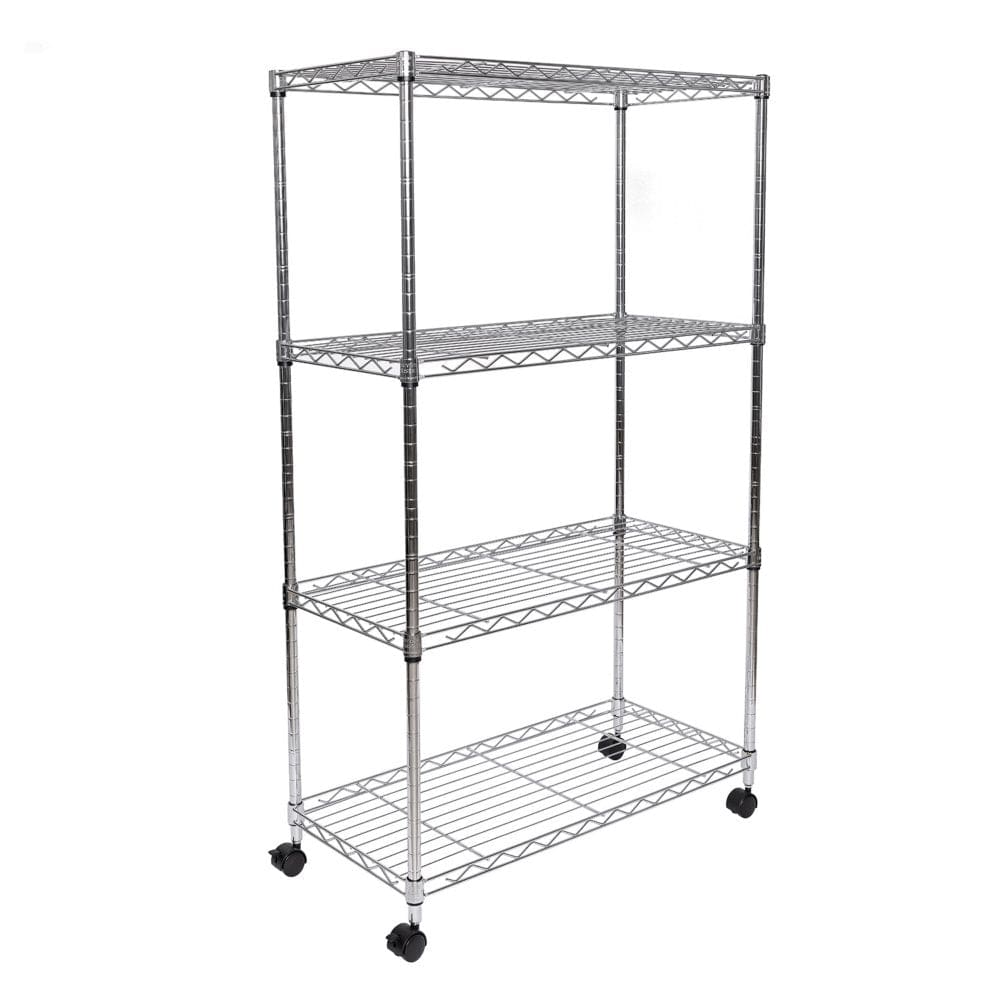 Seville Classics 4-Tier Steel Wire Shelving 30 x 14 x 48 H - Garage & Tool Organization - Seville Classics