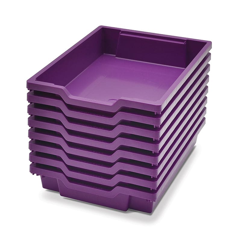 Shallow Tray F1 Purple 8/Pk - Storage Containers - Gratnells LLC