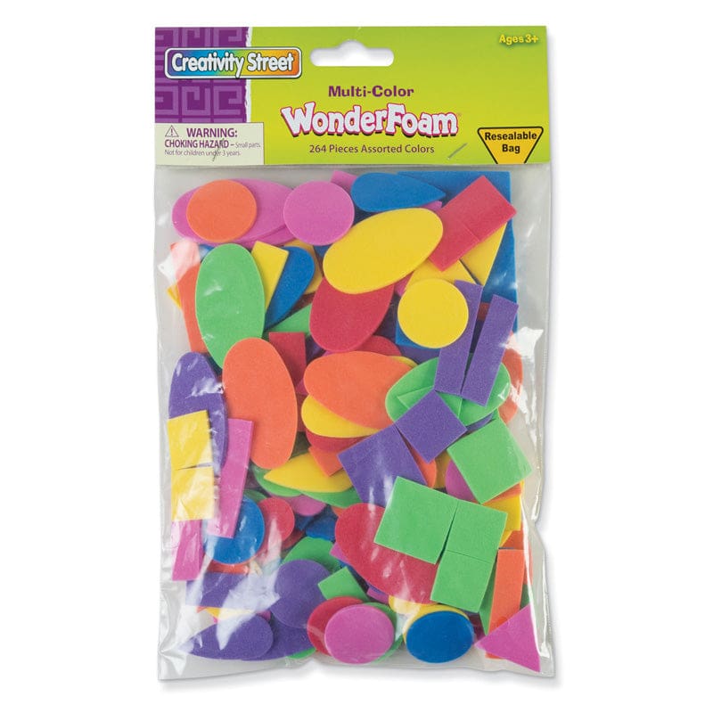 Shapes Assortment Assorted Sizes 264 Pieces (Pack of 10) - Foam - Dixon Ticonderoga Co - Pacon