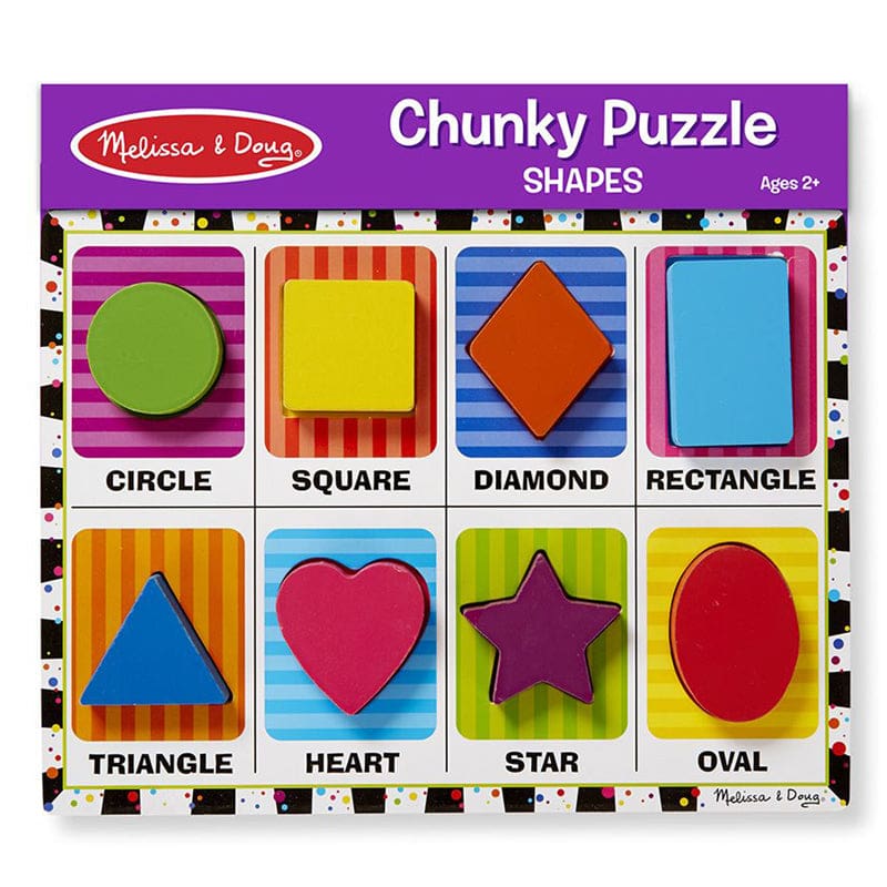 Shapes Chunky Puzzle (Pack of 3) - Wooden Puzzles - Melissa & Doug